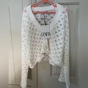NWT Girls Zara Cardigan Boho Bell Sleeve size 9-10